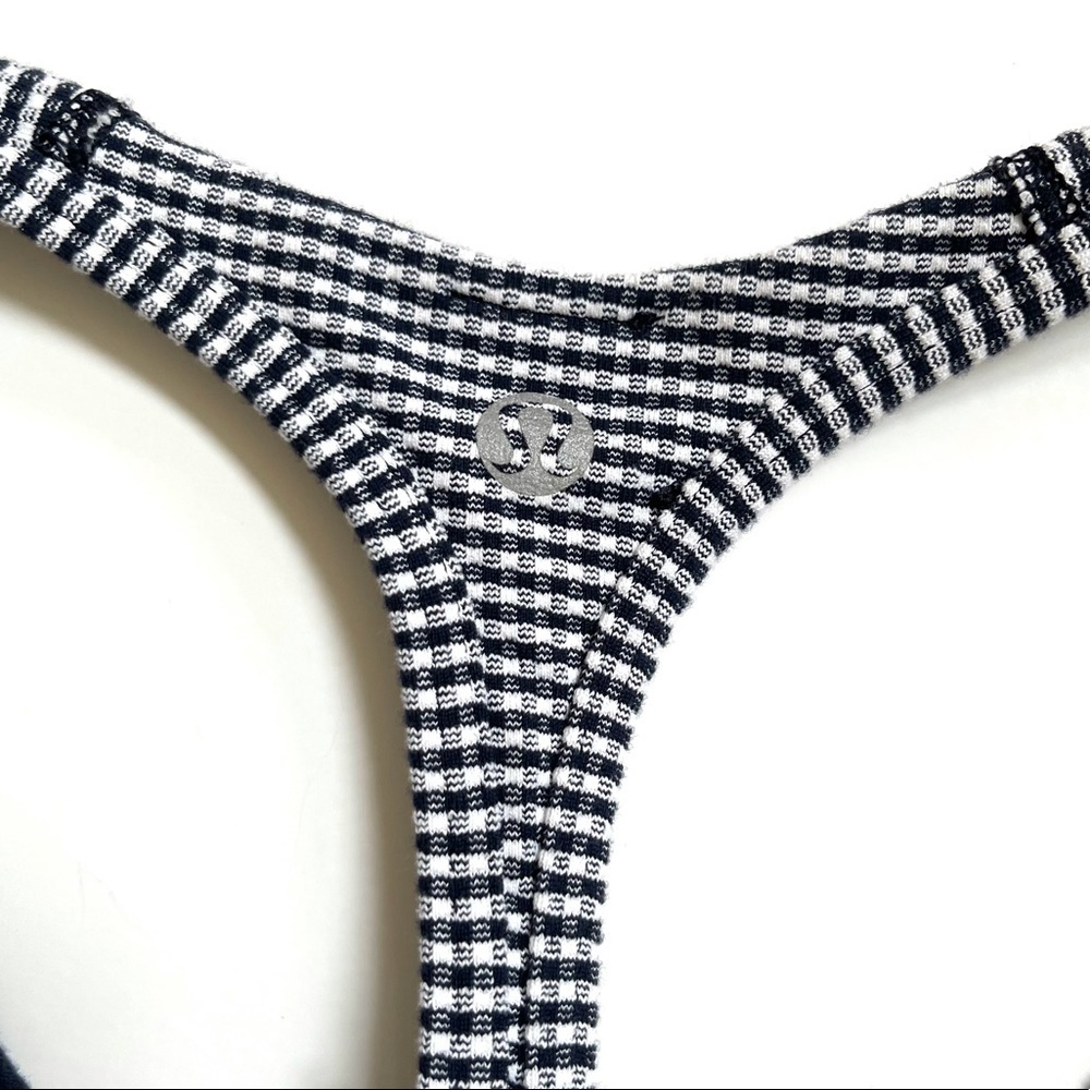 Lululemon gingham Practice Freely tank top navy - Picture 5 of 9